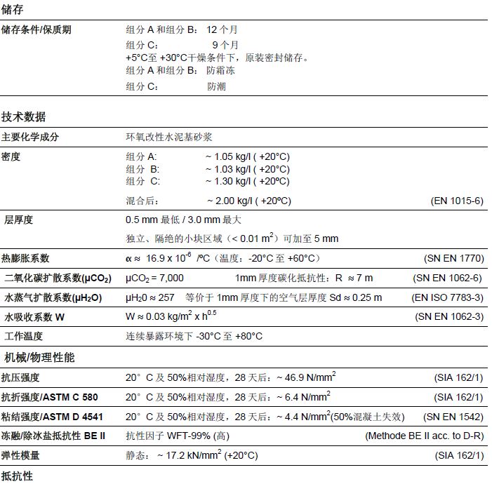 瑞士西卡环氧修补砂浆sikagard720 epocem